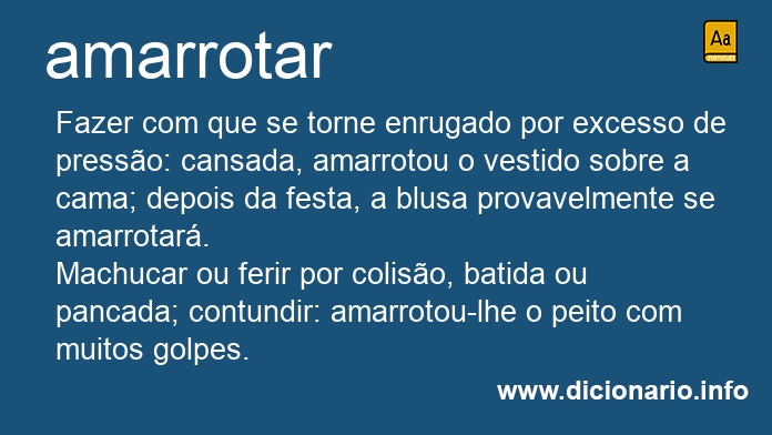 Significado de amarrotam