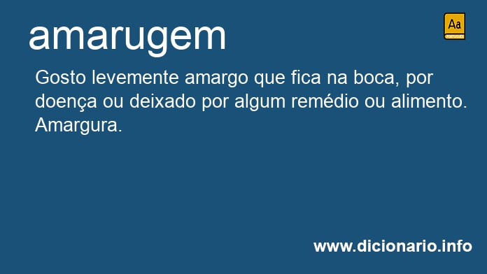 Significado de amarugem