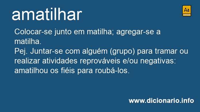 Significado de amatilhava
