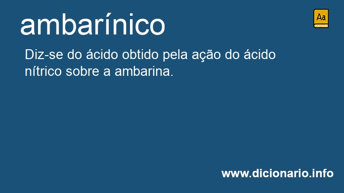 Significado de ambarnico