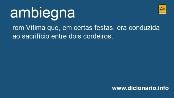 Significado de ambiegna