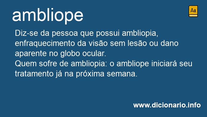 Significado de ambliope