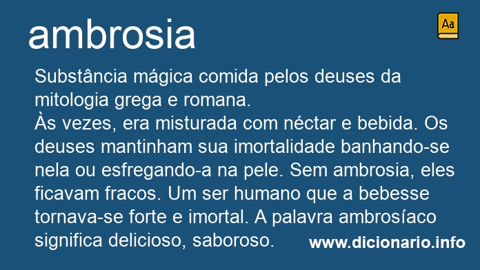 Significado de ambrosia