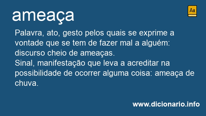 Significado de ameaa