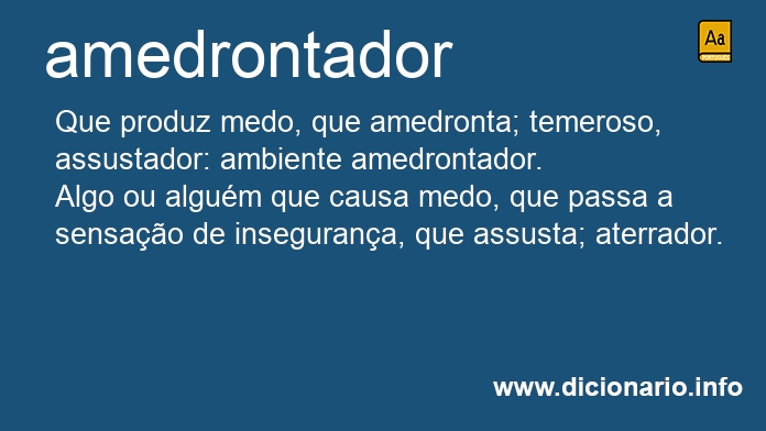 Significado de amedrontador