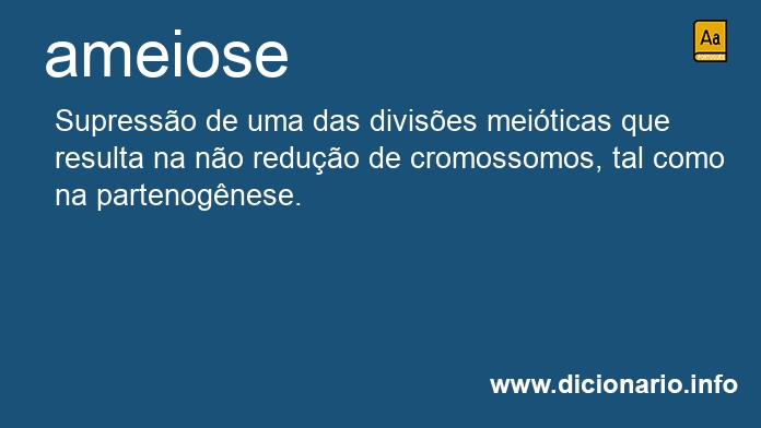 Significado de ameiose