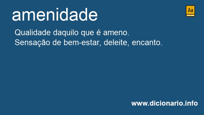 Significado de amenidade