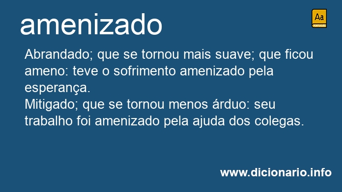 Significado de amenizado