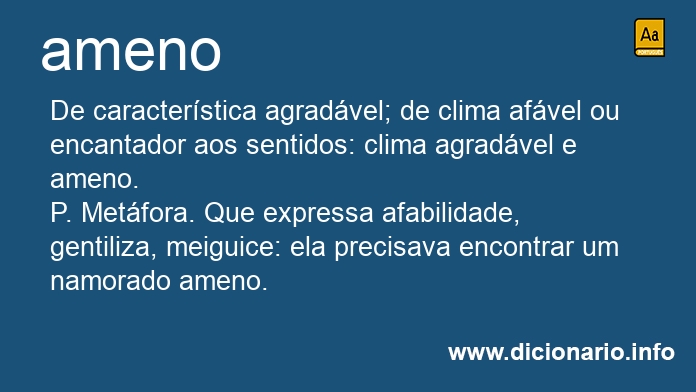 Significado de ameno