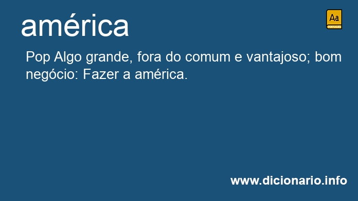 Significado de amrica