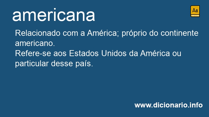 Significado de americana