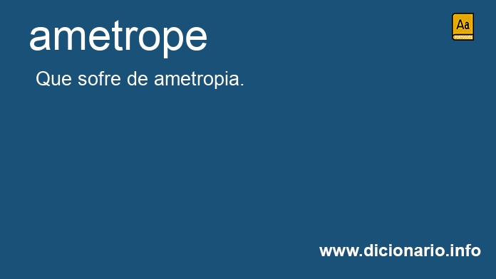 Significado de ametrope