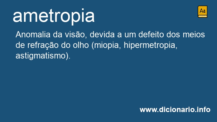 Significado de ametropia