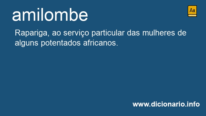 Significado de amilombe