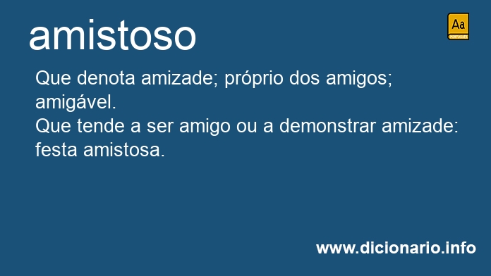 Significado de amistosa