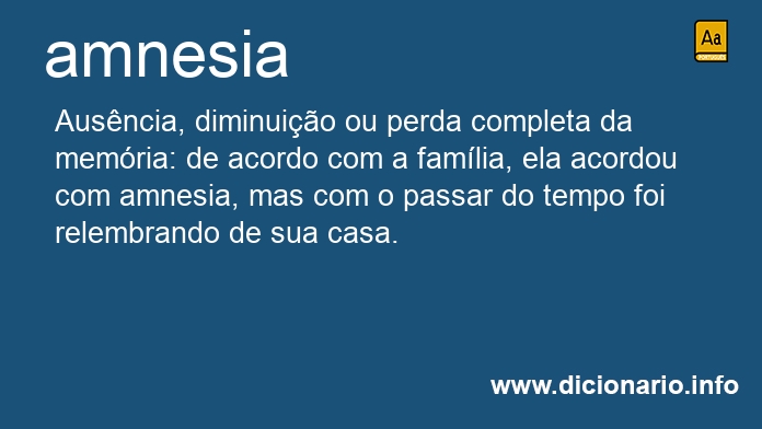 Significado de amnesia