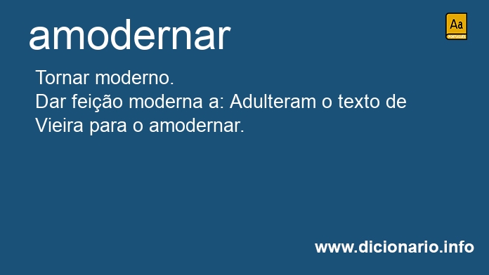 Significado de amodernars