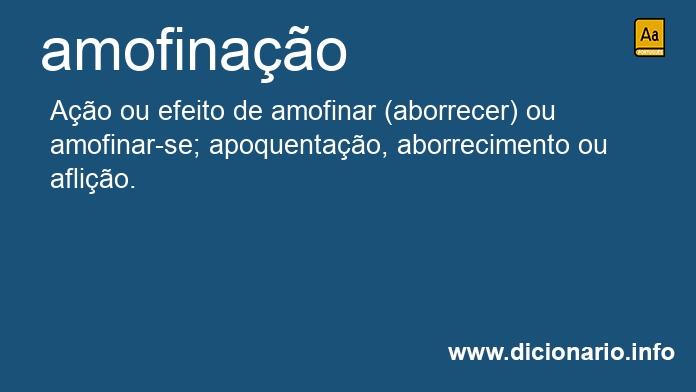 Significado de amofinao