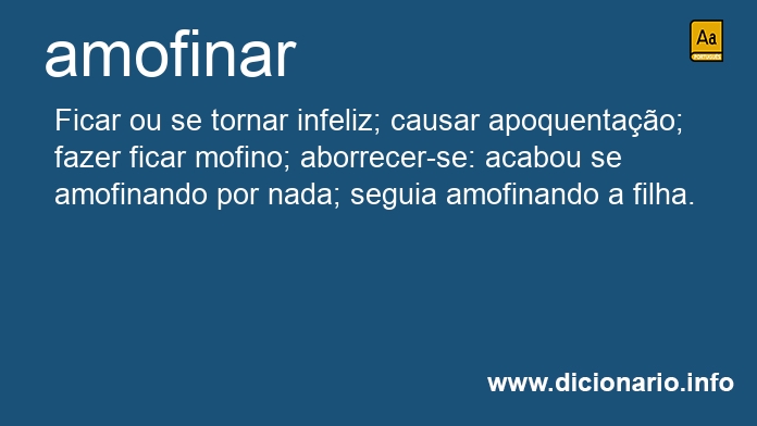 Significado de amofinavam