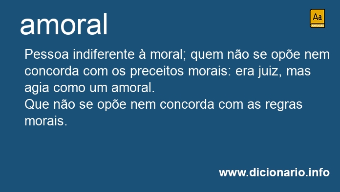 Significado de amoral