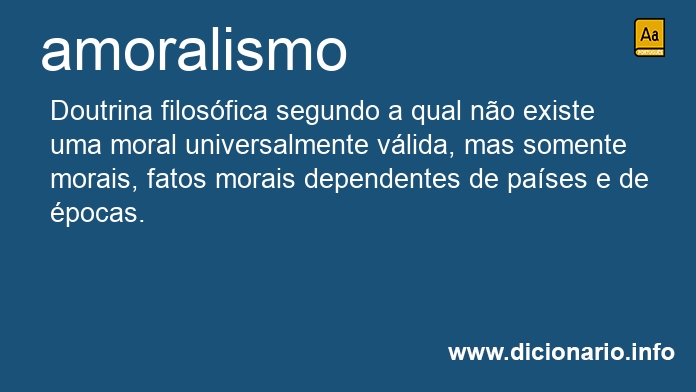 Significado de amoralismo