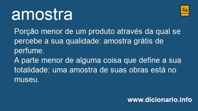 Significado de amostra