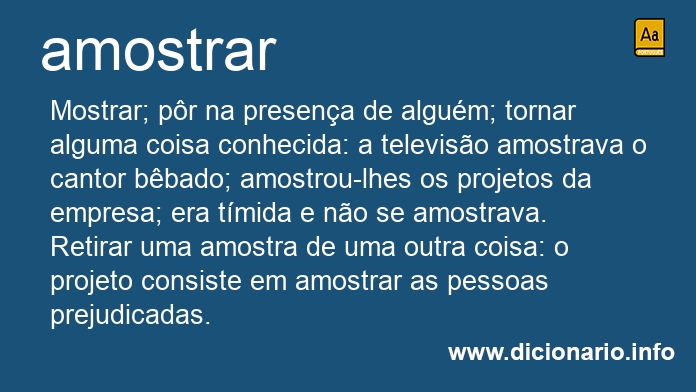 Significado de amostrar