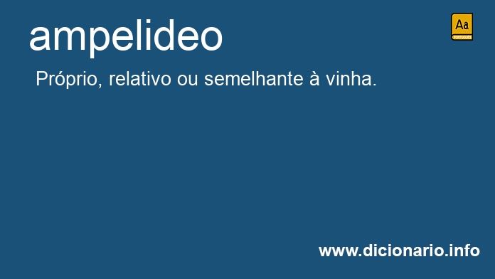 Significado de ampelideo