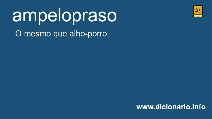 Significado de ampelopraso