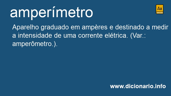 Significado de ampermetro