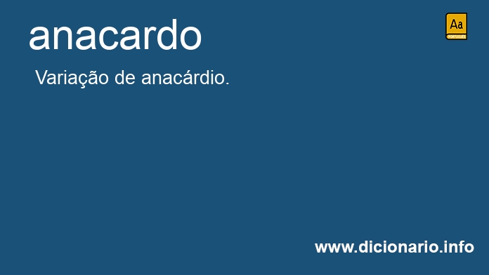 Significado de anacardo