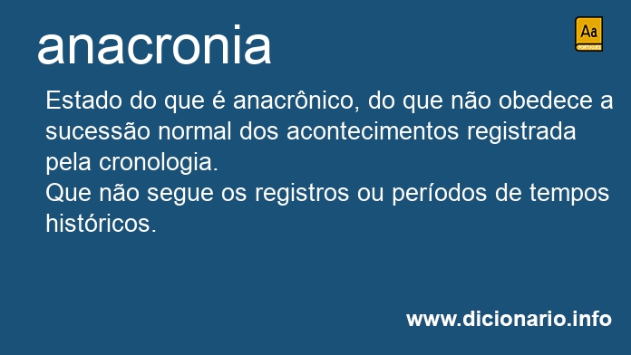 Significado de anacronias