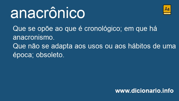 Significado de anacrnico