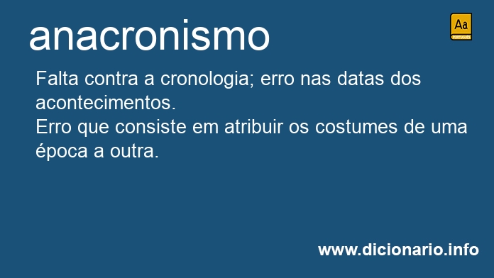 Significado de anacronismos
