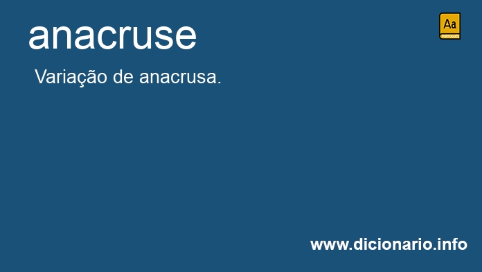 Significado de anacruse