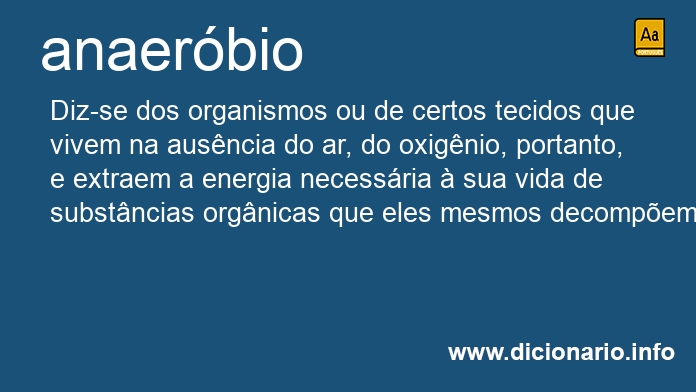 Significado de anaerbios