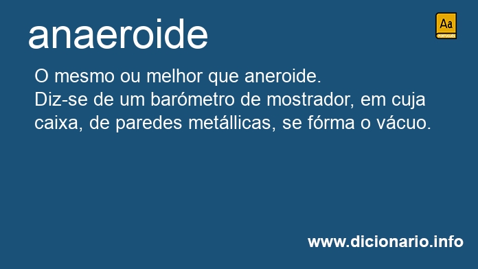 Significado de anaeroide