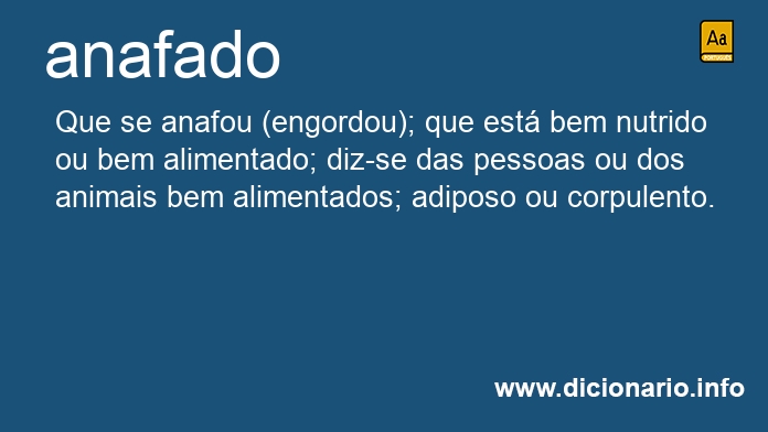 Significado de anafado