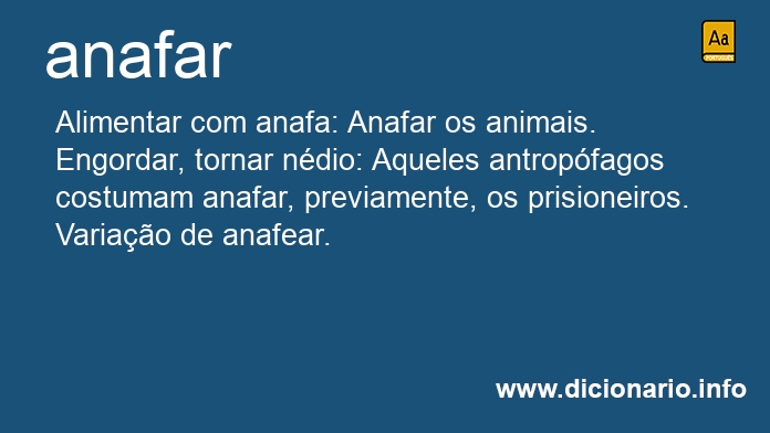 Significado de anafar
