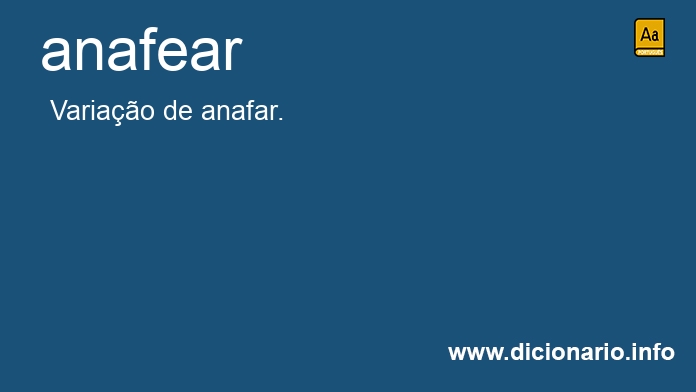 Significado de anafear