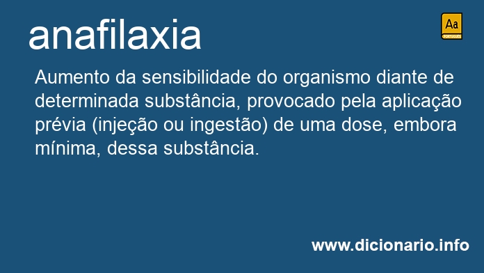 Significado de anafilaxia