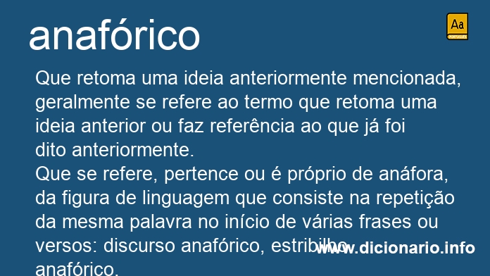 Significado de anafrico