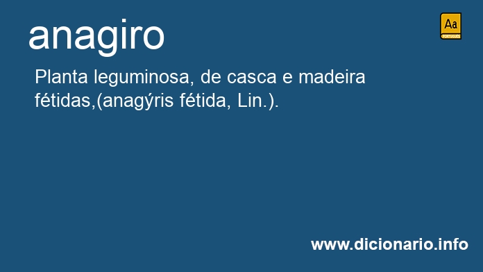 Significado de anagiro