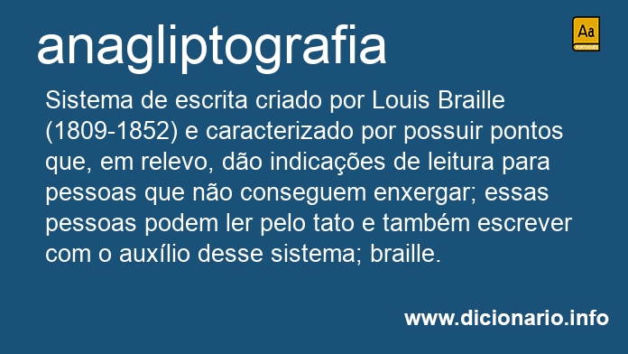 Significado de anagliptografia