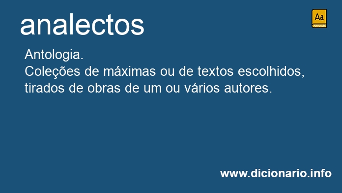 Significado de analectos