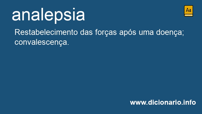 Significado de analepsia