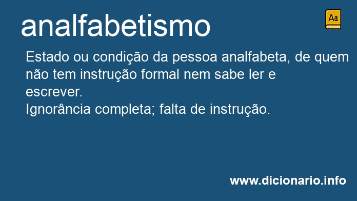 Significado de analfabetismo