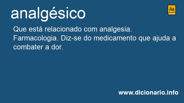Significado de analgsico