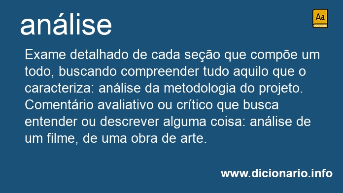 Significado de anlise