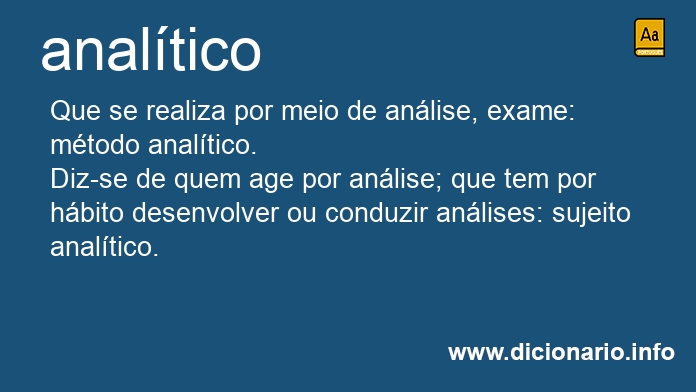 Significado de analtico